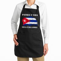 Patria Y Vida Viva Cuba Libre Distressed Cuban Flag Apron