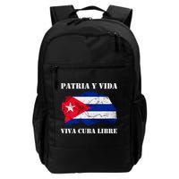 Patria Y Vida Viva Cuba Libre Distressed Cuban Flag Backpack