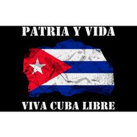 Patria Y Vida Viva Cuba Libre Distressed Cuban Flag Bumper Sticker