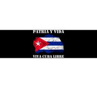 Patria Y Vida Viva Cuba Libre Distressed Cuban Flag Bumper Sticker