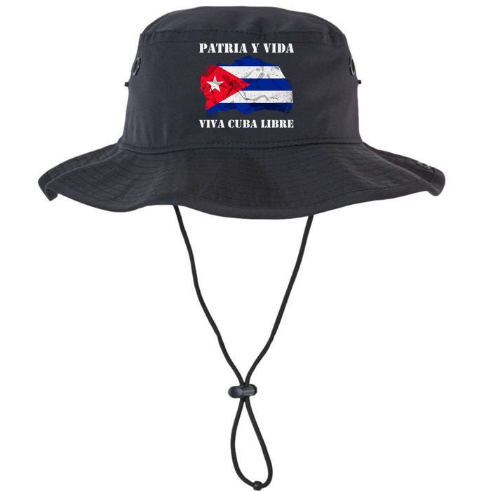 Patria Y Vida Viva Cuba Libre Distressed Cuban Flag Bucket Hat