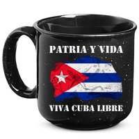 Patria Y Vida Viva Cuba Libre Distressed Cuban Flag 15oz Campfire Ceramic Mug