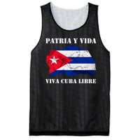 Patria Y Vida Viva Cuba Libre Distressed Cuban Flag Mesh Reversible Basketball Jersey Tank