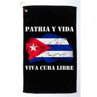 Patria Y Vida Viva Cuba Libre Distressed Cuban Flag Golf Towel