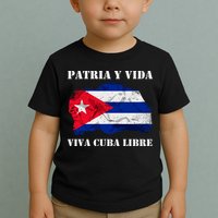 Patria Y Vida Viva Cuba Libre Distressed Cuban Flag Toddler T-Shirt