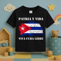 Patria Y Vida Viva Cuba Libre Distressed Cuban Flag Toddler T-Shirt