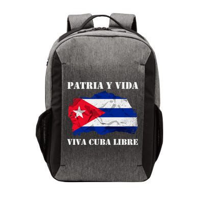 Patria Y Vida Viva Cuba Libre Distressed Cuban Flag Vector Backpack