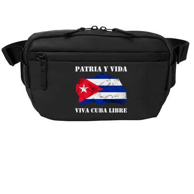 Patria Y Vida Viva Cuba Libre Distressed Cuban Flag Crossbody Pack