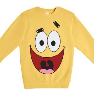 Patrick Cartoon Smile Face Premium Crewneck Sweatshirt