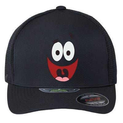 Patrick Cartoon Smile Face Flexfit Unipanel Trucker Cap