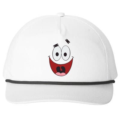 Patrick Cartoon Smile Face Snapback Five-Panel Rope Hat