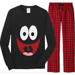 Patrick Cartoon Smile Face Long Sleeve Pajama Set