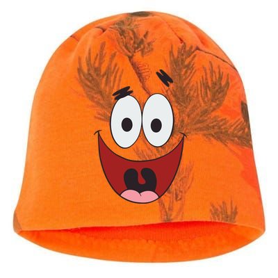 Patrick Cartoon Smile Face Kati - Camo Knit Beanie