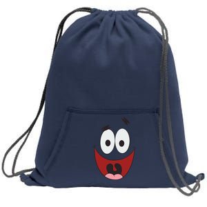 Patrick Cartoon Smile Face Sweatshirt Cinch Pack Bag