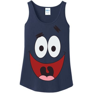 Patrick Cartoon Smile Face Ladies Essential Tank