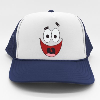 Patrick Cartoon Smile Face Trucker Hat