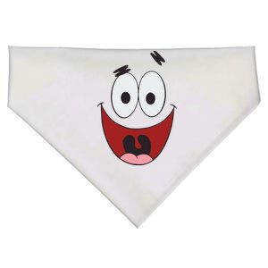 Patrick Cartoon Smile Face USA-Made Doggie Bandana