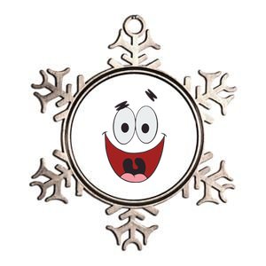 Patrick Cartoon Smile Face Metallic Star Ornament