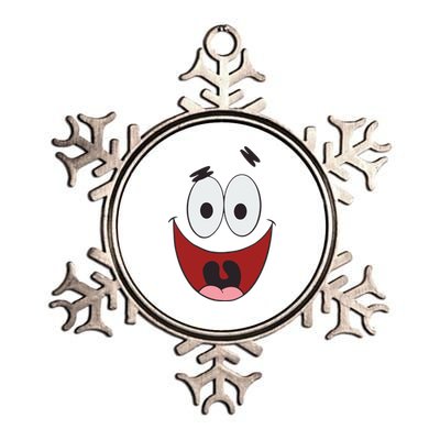 Patrick Cartoon Smile Face Metallic Star Ornament