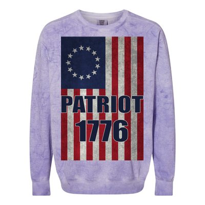 Patriot Betsy Ross Flag 1776 Colorblast Crewneck Sweatshirt