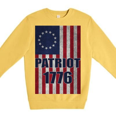 Patriot Betsy Ross Flag 1776 Premium Crewneck Sweatshirt