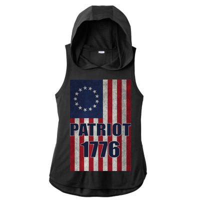 Patriot Betsy Ross Flag 1776 Ladies PosiCharge Tri-Blend Wicking Draft Hoodie Tank