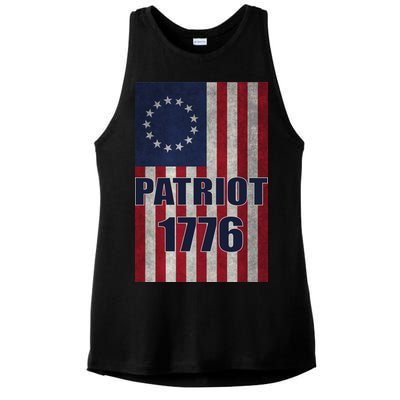 Patriot Betsy Ross Flag 1776 Ladies PosiCharge Tri-Blend Wicking Tank