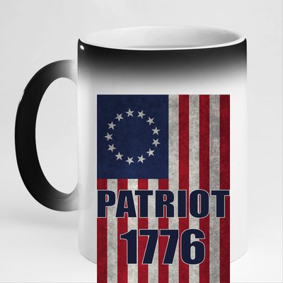 Patriot Betsy Ross Flag 1776 11oz Black Color Changing Mug