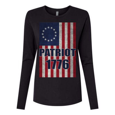 Patriot Betsy Ross Flag 1776 Womens Cotton Relaxed Long Sleeve T-Shirt