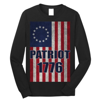 Patriot Betsy Ross Flag 1776 Long Sleeve Shirt