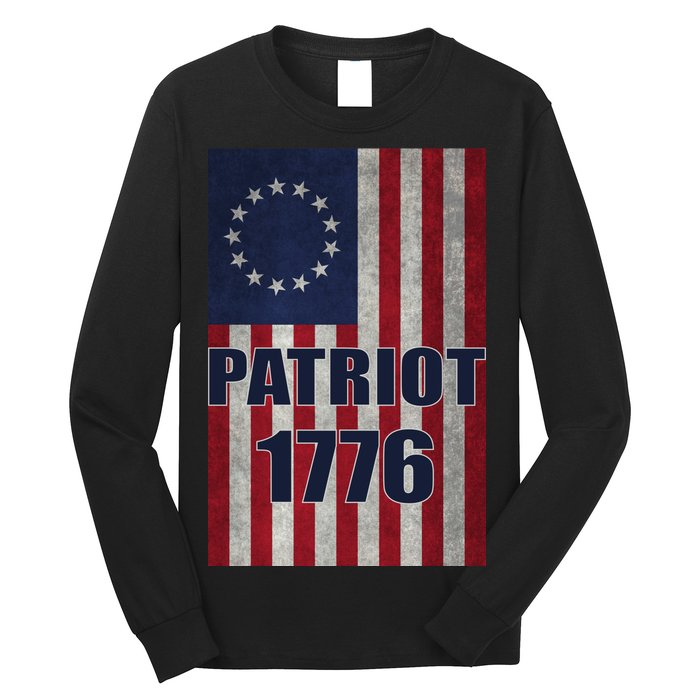 Patriot Betsy Ross Flag 1776 Long Sleeve Shirt