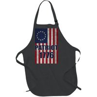 Patriot Betsy Ross Flag 1776 Full-Length Apron With Pockets