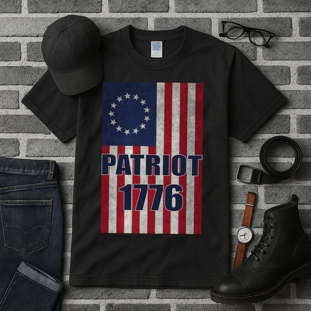 Patriot Betsy Ross Flag 1776 Tall T-Shirt