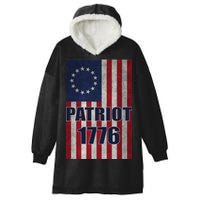 Patriot Betsy Ross Flag 1776 Hooded Wearable Blanket