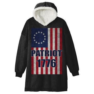 Patriot Betsy Ross Flag 1776 Hooded Wearable Blanket