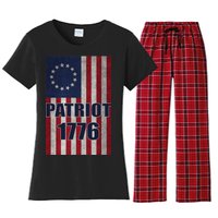 Patriot Betsy Ross Flag 1776 Women's Flannel Pajama Set