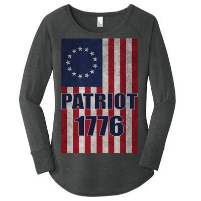 Patriot Betsy Ross Flag 1776 Women's Perfect Tri Tunic Long Sleeve Shirt