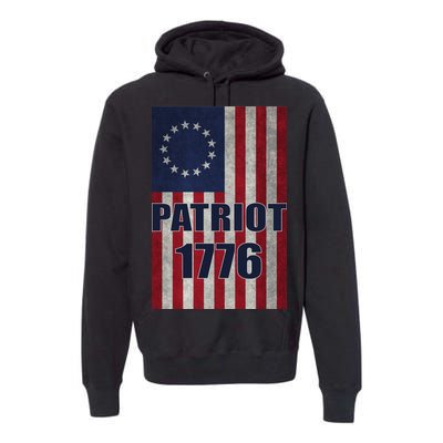 Patriot Betsy Ross Flag 1776 Premium Hoodie