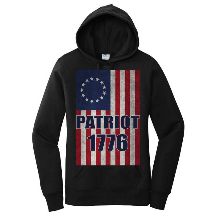 Patriot Betsy Ross Flag 1776 Women's Pullover Hoodie