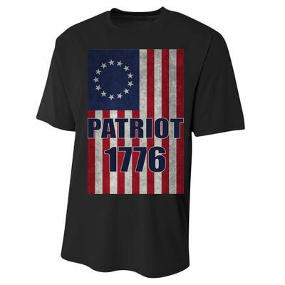 Patriot Betsy Ross Flag 1776 Performance Sprint T-Shirt