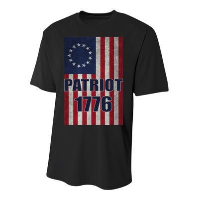 Patriot Betsy Ross Flag 1776 Youth Performance Sprint T-Shirt