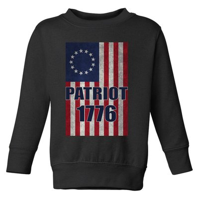 Patriot Betsy Ross Flag 1776 Toddler Sweatshirt