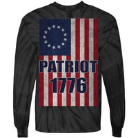 Patriot Betsy Ross Flag 1776 Tie-Dye Long Sleeve Shirt