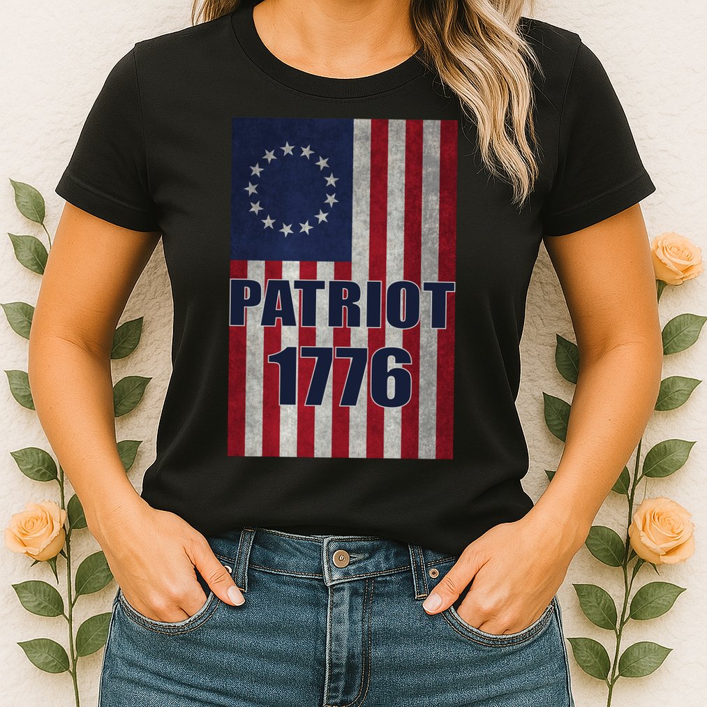 Patriot Betsy Ross Flag 1776 Womens T-Shirt
