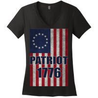 Patriot Betsy Ross Flag 1776 Women's V-Neck T-Shirt