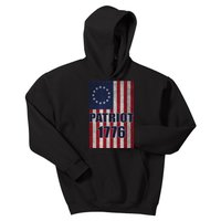 Patriot Betsy Ross Flag 1776 Kids Hoodie