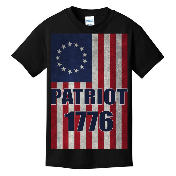 Patriot Betsy Ross Flag 1776 Kids T-Shirt