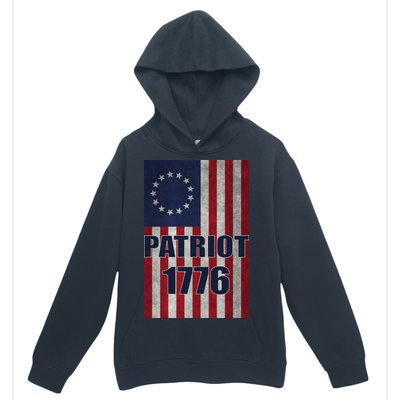 Patriot Betsy Ross Flag 1776 Urban Pullover Hoodie