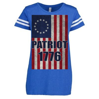 Patriot Betsy Ross Flag 1776 Enza Ladies Jersey Football T-Shirt