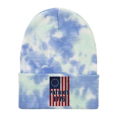 Patriot Betsy Ross Flag 1776 Tie Dye 12in Knit Beanie